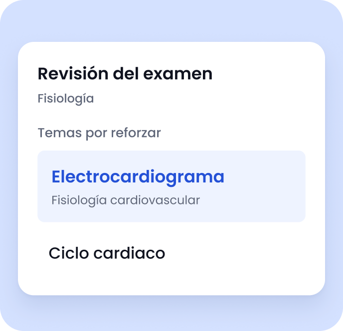 Resumen del examen completo de Fisiología, que incluye otras preguntas además del ejemplo de QRS. Temas por reforzar: electrocardiograma y ciclo cardiaco.
